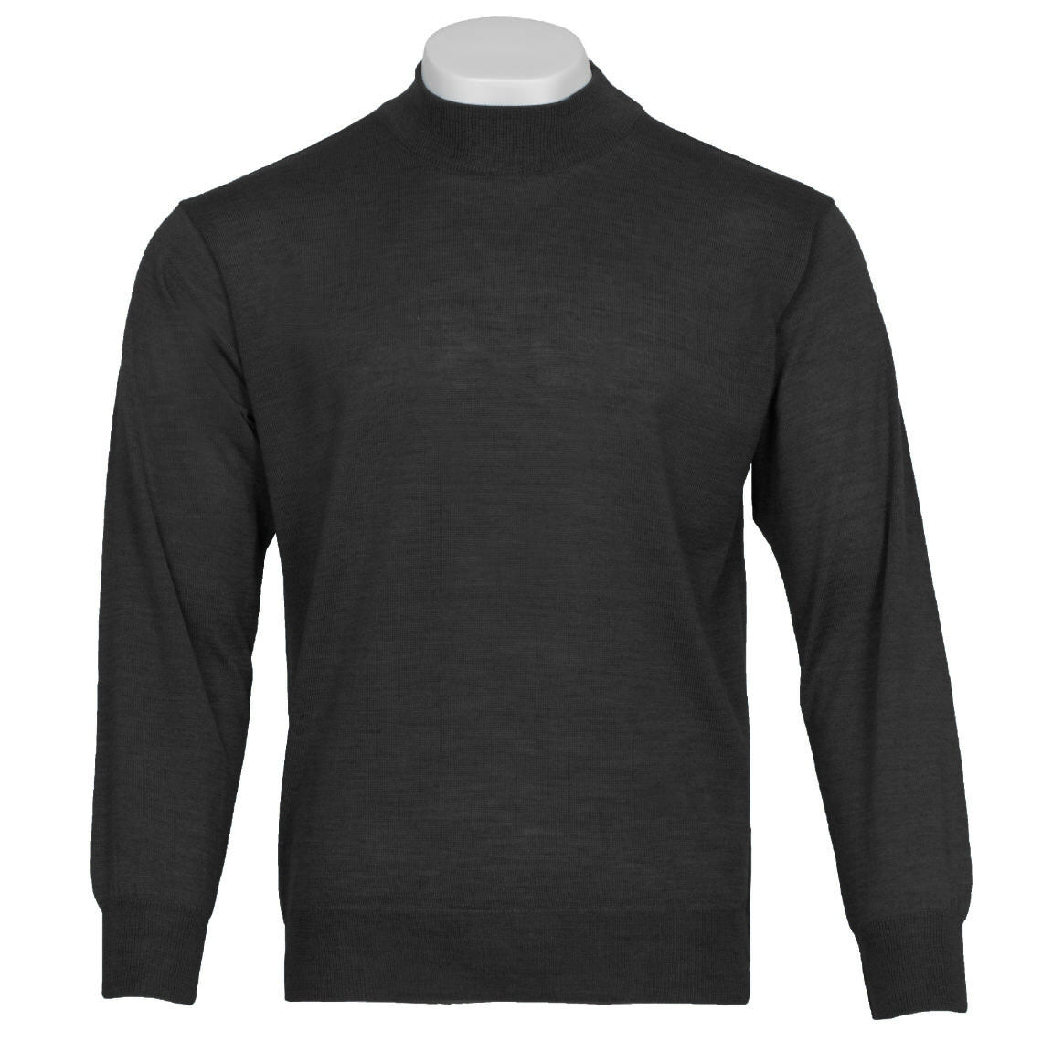 Franco Ponti Made in Italy Merino Wool TURTLE Neck Jumper Charcoal Adaptor Clothing