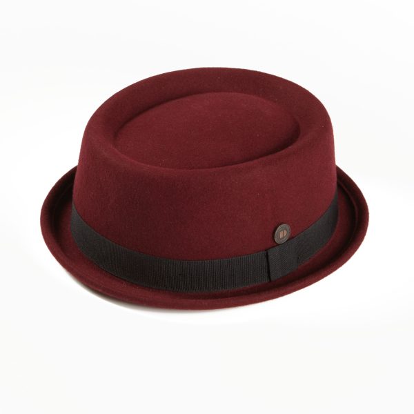 Dasmarca Rude Boy Narrow Brim 100 Wool Felt Trilby Pork Pie Hat Vino Adaptor Clothing