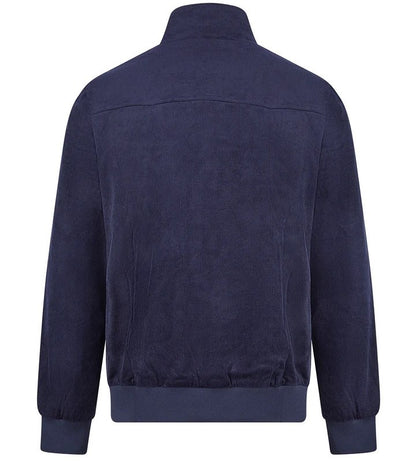 Merc London Corduroy Harrington Jacket Navy Blue