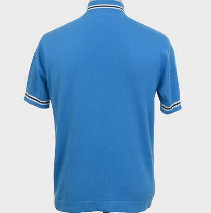 Art Gallery Fine Gauge Knit Tipped Cycling Top Bright Blue