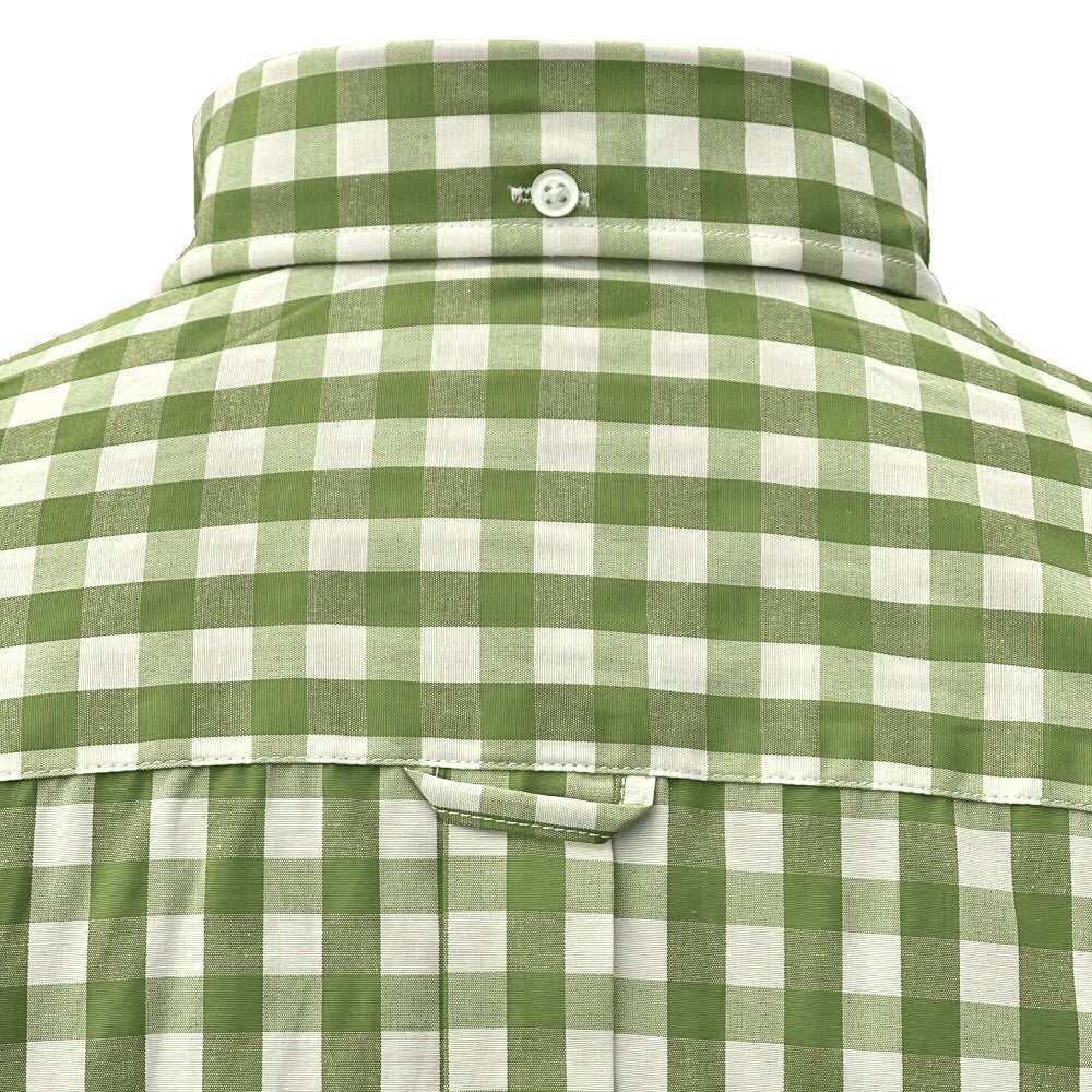 Adaptor Clothing Gingham Long Sleeve Button Down Shirt Moss