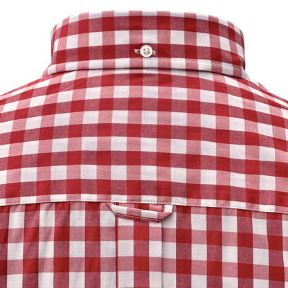 Adaptor Clothing Gingham Long Sleeve Button Down Shirt Red