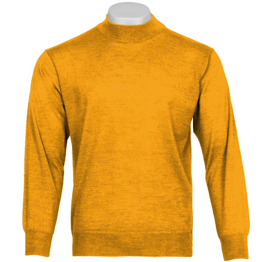 Adaptor Clothing Made in Italy Merino Wool TURTLE Neck Jumper Harvest Gold
