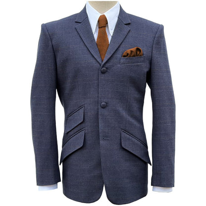 Adaptor Clothing Mod 3 Button Overcheck Suit Navy