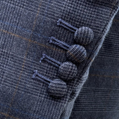 Adaptor Clothing Mod 3 Button Overcheck Suit Navy