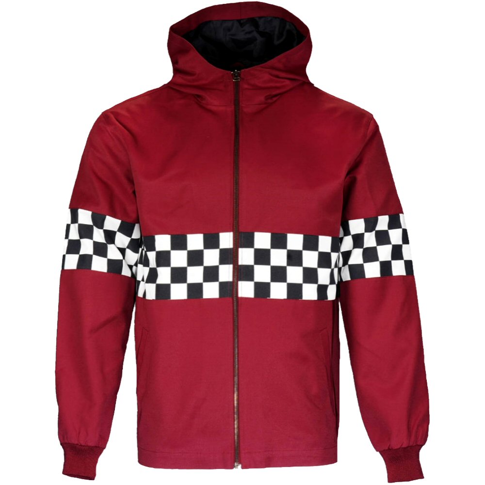 Adaptor Clothing NEW Checkerboard James Jacket Burgundy