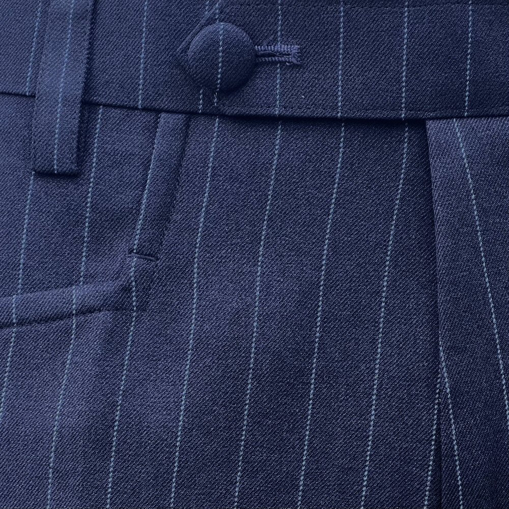 Adaptor Clothing Frogmouth Pocket Pinstripe Trouser Navy