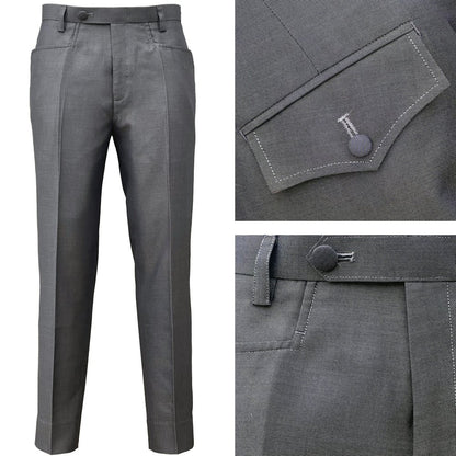 Adaptor Clothing Frogmouth Pocket Tonic Plain Trouser Charcoal