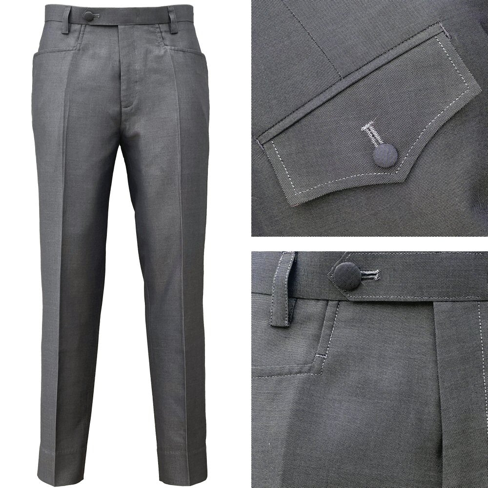 Adaptor Clothing Mod 3 Button Plain Tonic Suit Charcoal