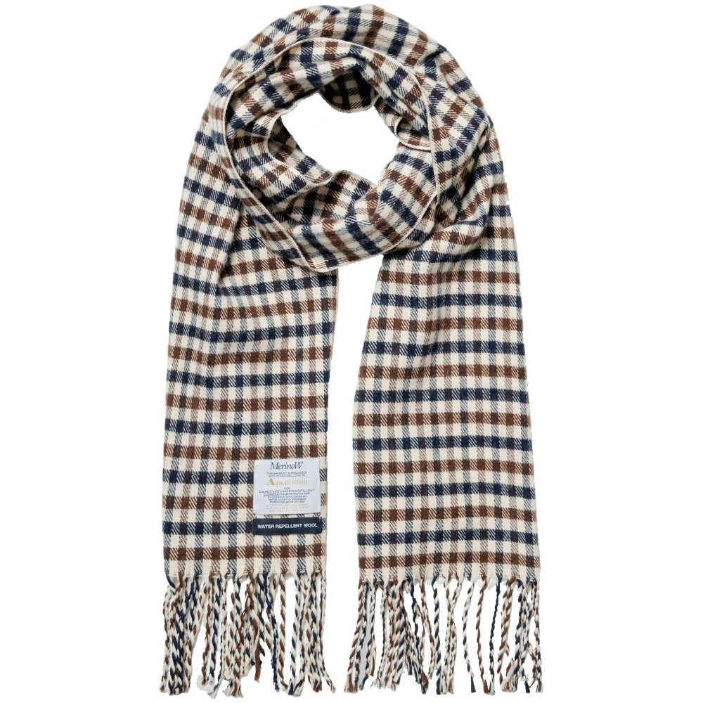 Aquascutum Active Club Check Merino Wool Scarf