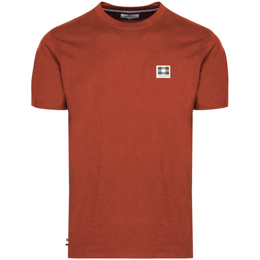 Aquascutum Active Club Check Badge Plain T-Shirt Rust