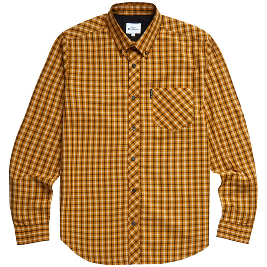 Ben Sherman Long Sleeve House Check Shirt Mustard