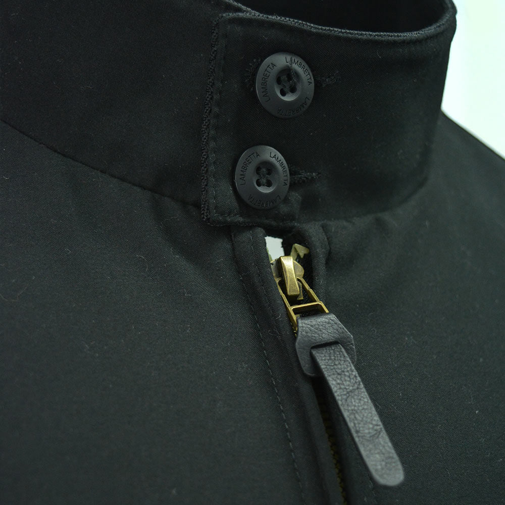 Lambretta Shower Resistant Harrington Jacket Black