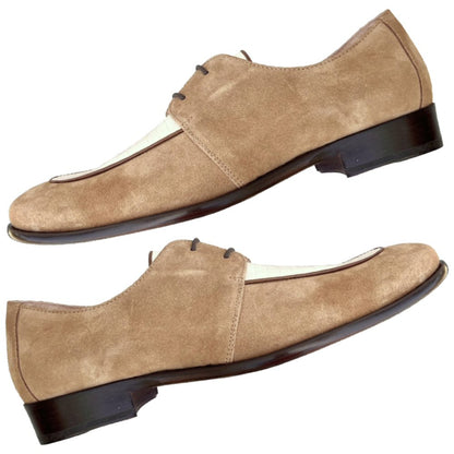 Dr Watson x Adaptor Handmade Leather / Suede Chequemate Shoe Sand