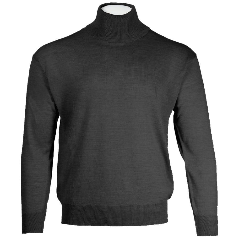 Franco Ponti Made in Italy Merino Wool ROLLNECK Jumper Charcoal