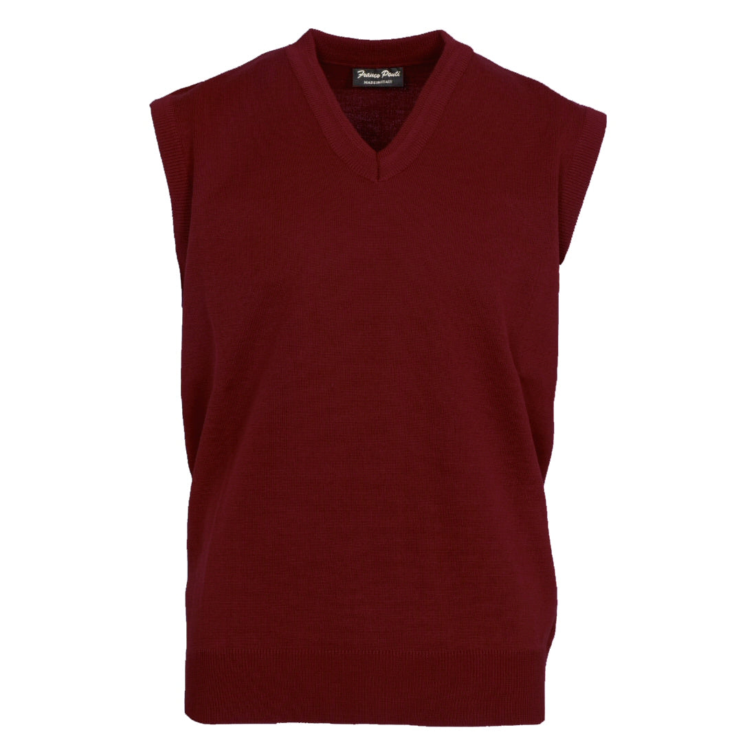 Franco Ponti Made in Italy Merino Wool V-Neck SLIPOVER Wine