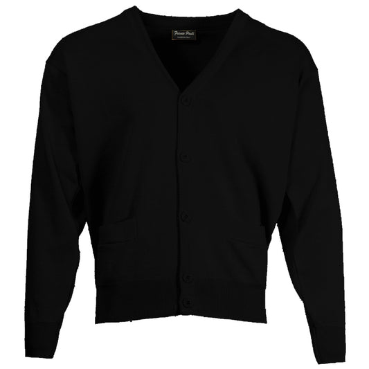 Franco Ponti Made in Italy Merino Wool Button-Thru CARDIGAN Black