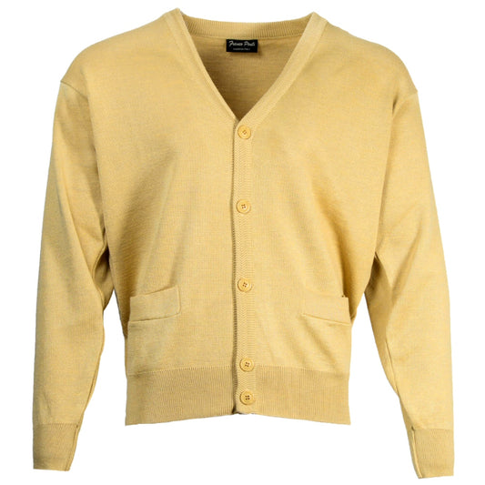 Franco Ponti Made in Italy Merino Wool Button-Thru CARDIGAN Honey