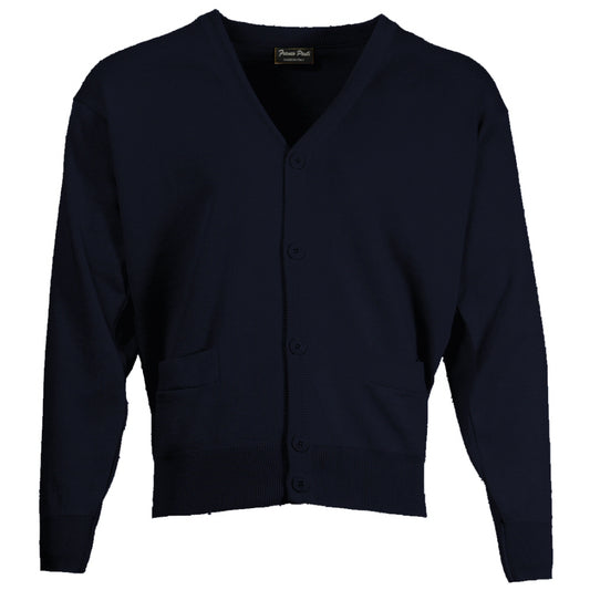 Franco Ponti Made in Italy Merino Wool Button-Thru CARDIGAN Navy