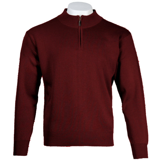 Franco Ponti Made in Italy Merino Wool FUNNEL Neck Jumper Wine