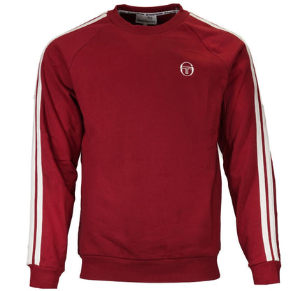 Sergio Tacchini Ascot Logo Crew Neck Sweatshirt Deep Red