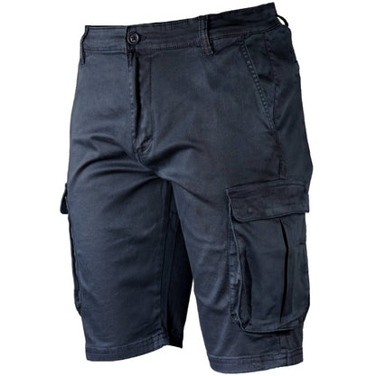 Mish Mash Cotton Stretch Twill Combat Shorts Navy