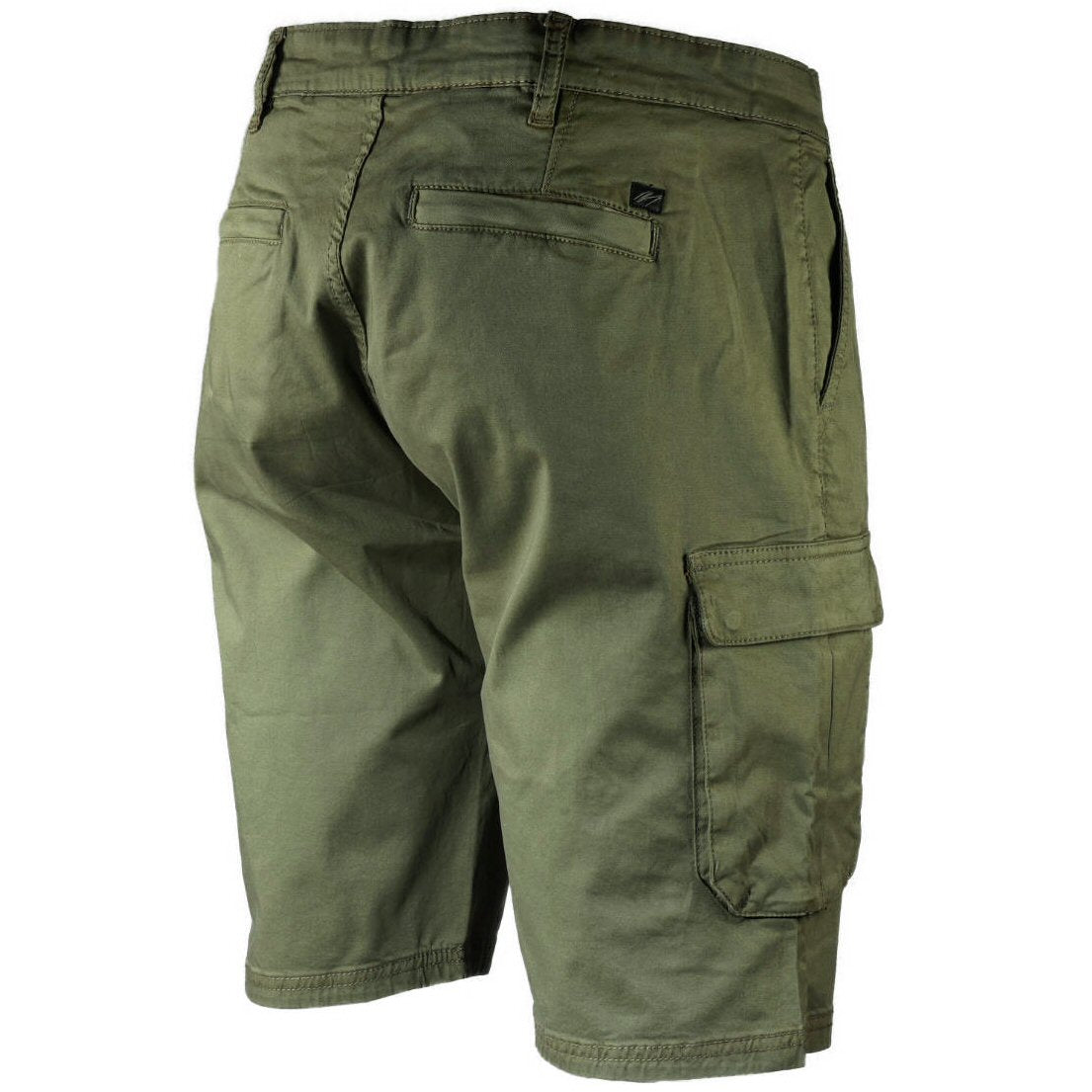 Mish Mash Cotton Stretch Twill Combat Shorts Olive