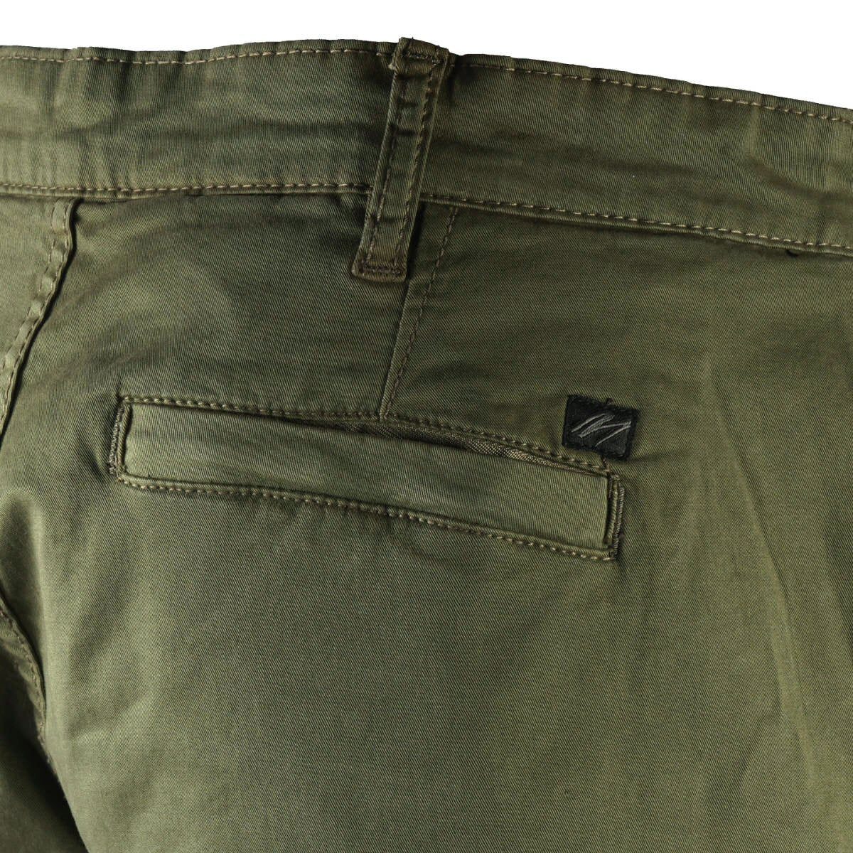 Mish Mash Cotton Stretch Twill Combat Shorts Olive