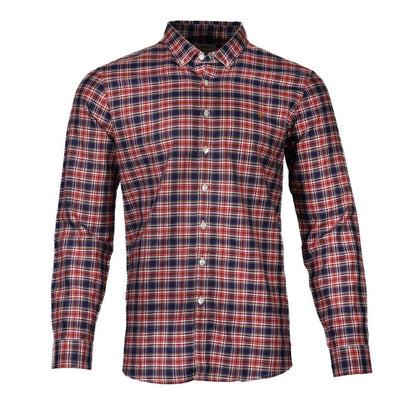 Farah Cotton Tartan Check Shirt Red Navy