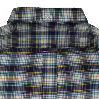 Farah Cotton Tartan Check Shirt Green Blue Yellow