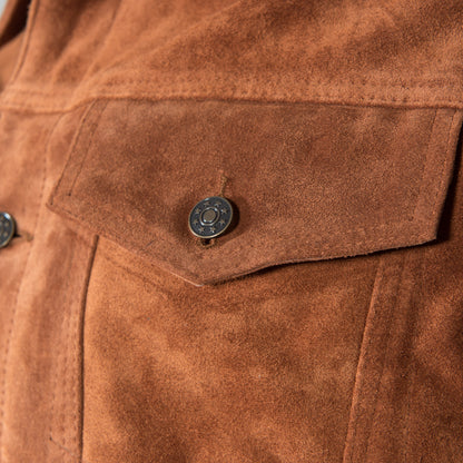 Adaptor Clothing Suede Trucker Jacket Tan