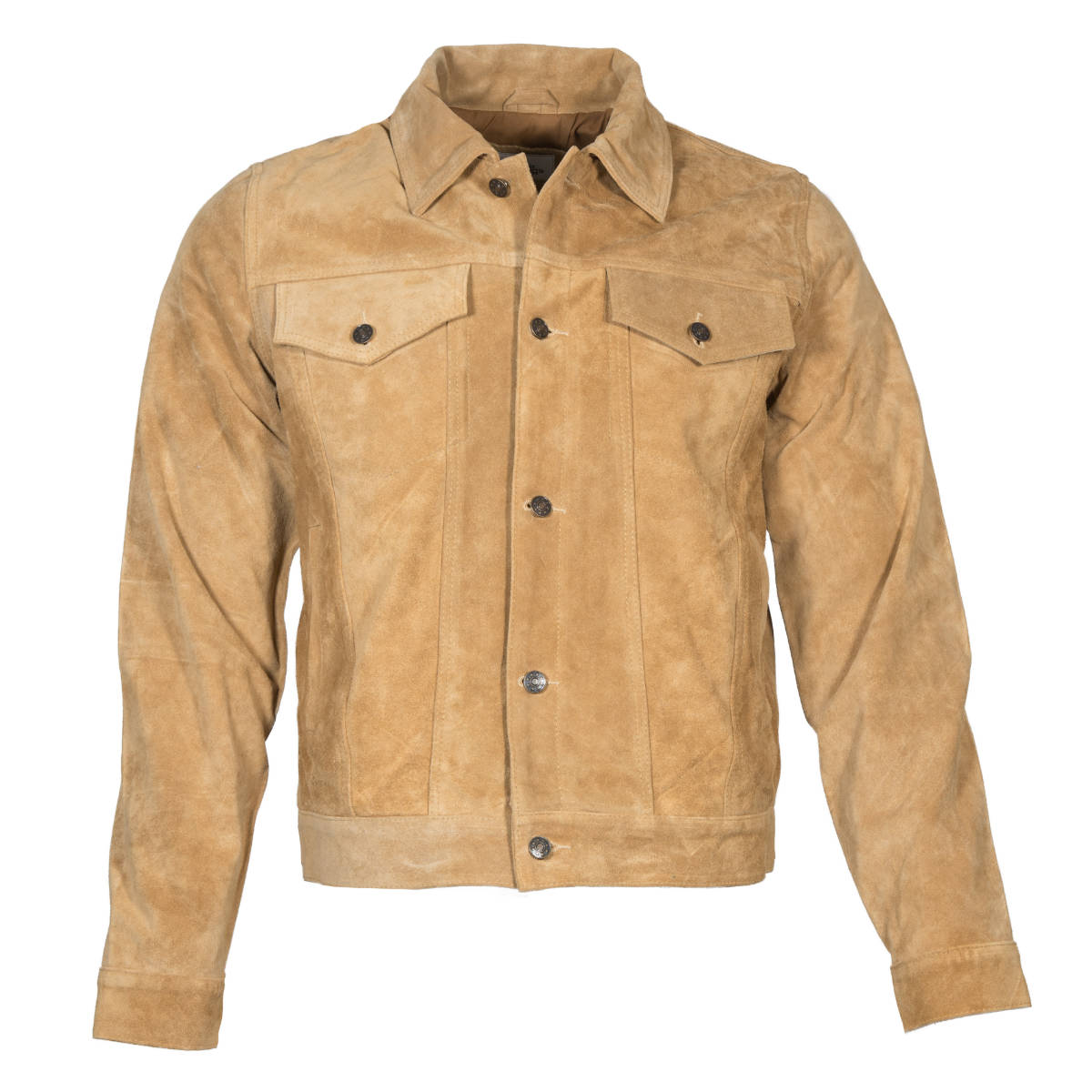 Adaptor Clothing Suede Trucker Jacket Caramel