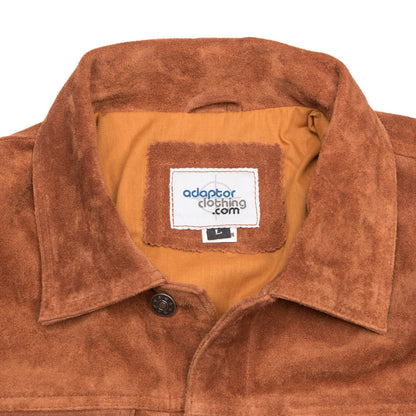 Adaptor Clothing Suede Trucker Jacket Tan