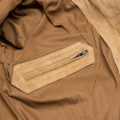 Adaptor Clothing Suede Trucker Jacket Caramel