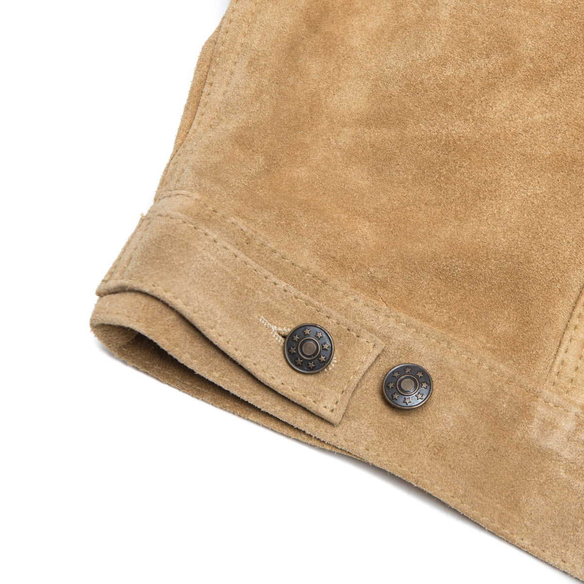 Adaptor Clothing Suede Trucker Jacket Caramel