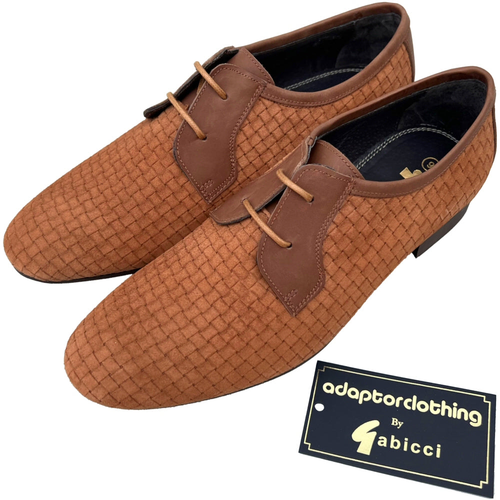 Exclusive Gabicci x Adaptor Basketweave Suede Shoes Tan – Adaptor Clothing