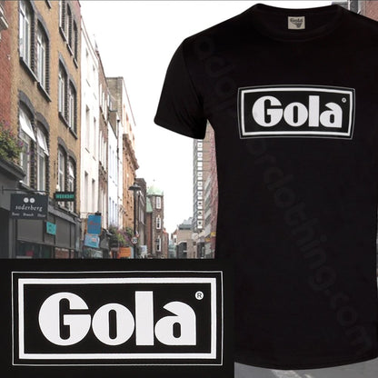 Gola  90's Britpop Logo T Shirt Black