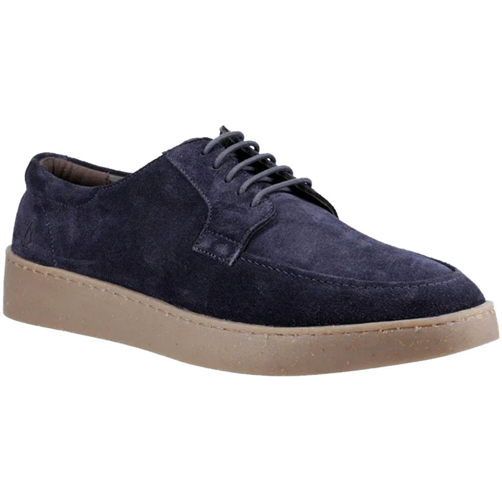 Hush Puppies Rafael Retro 5 Hole Wedge Sole Suede Shoes Navy