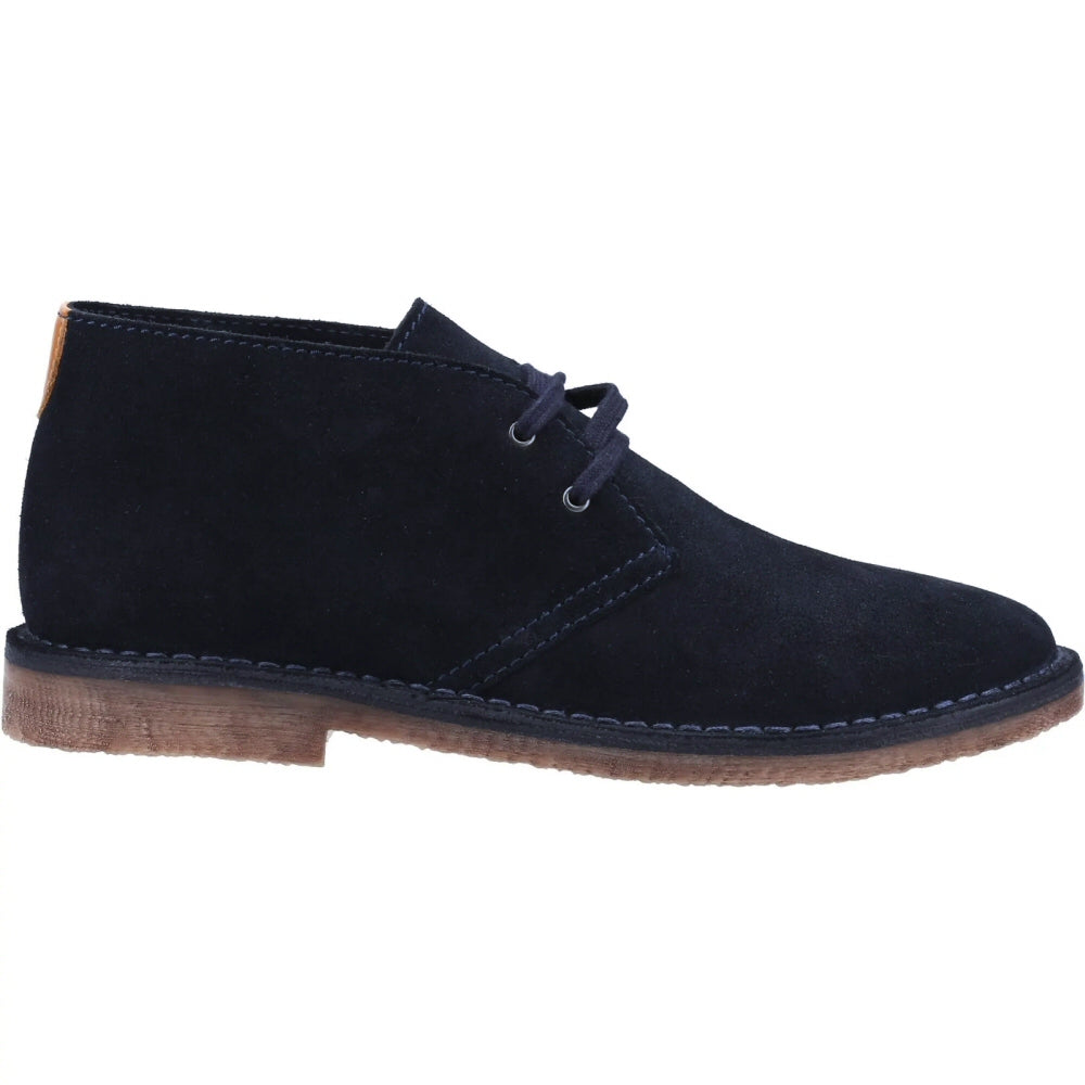 Hush Puppies Samuel Classic 2 Hole Suede Desert Boots Navy