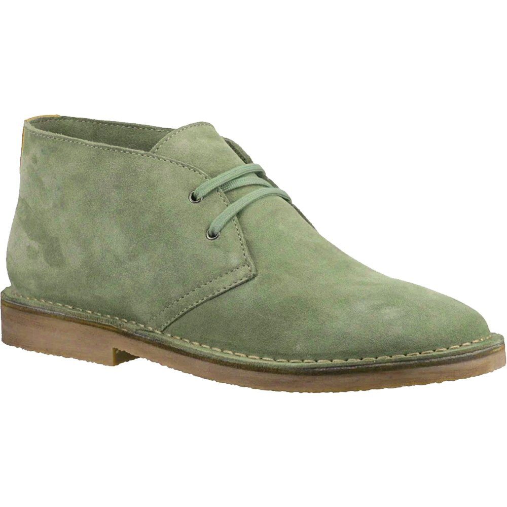 Hush Puppies Samuel Classic 2 Hole Suede Desert Boots Sage