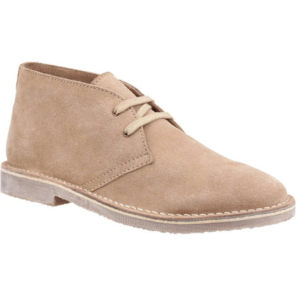 Hush Puppies Samuel Classic 2 Hole Suede Desert Boots Sand