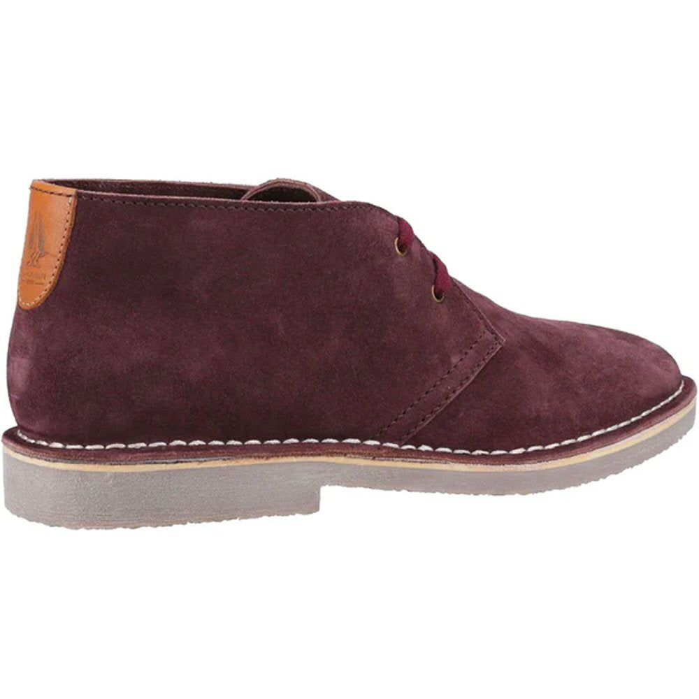 Hush Puppies Samuel Classic 2 Hole Suede Desert Boots Wine