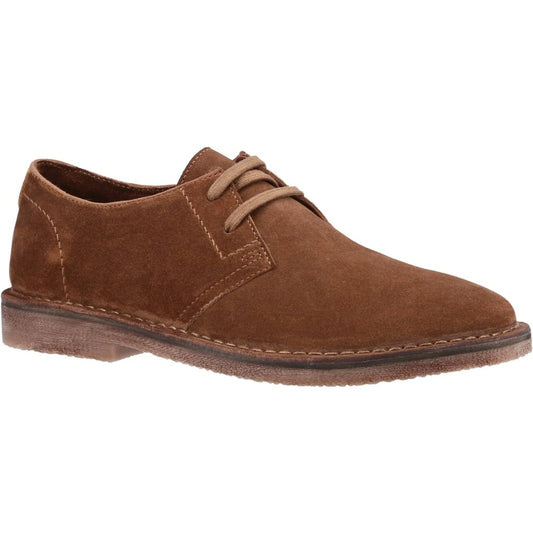 Hush Puppies Scout Classic 2 Hole Suede Desert Shoes Tan