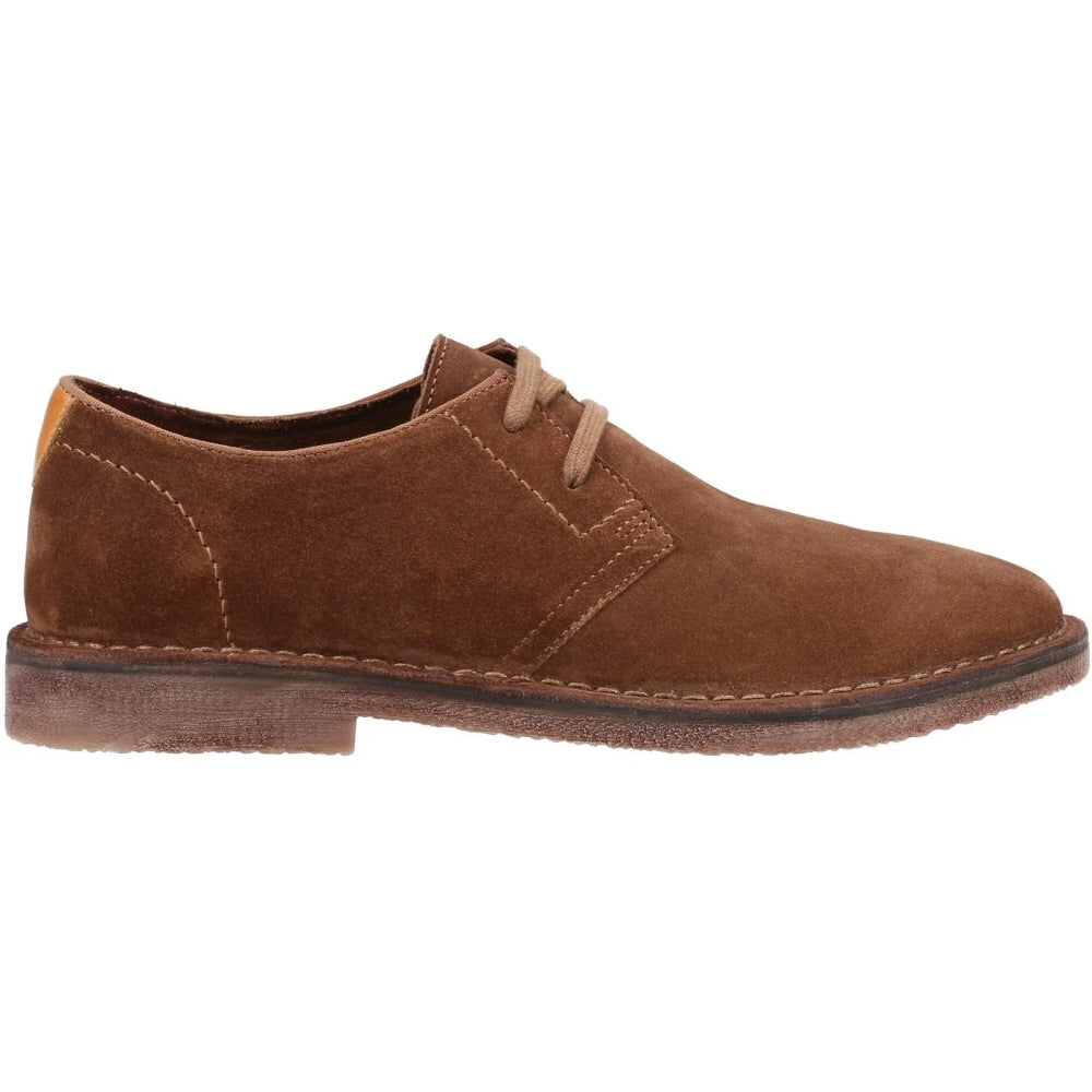 Hush Puppies Scout Classic 2 Hole Suede Desert Shoes Tan