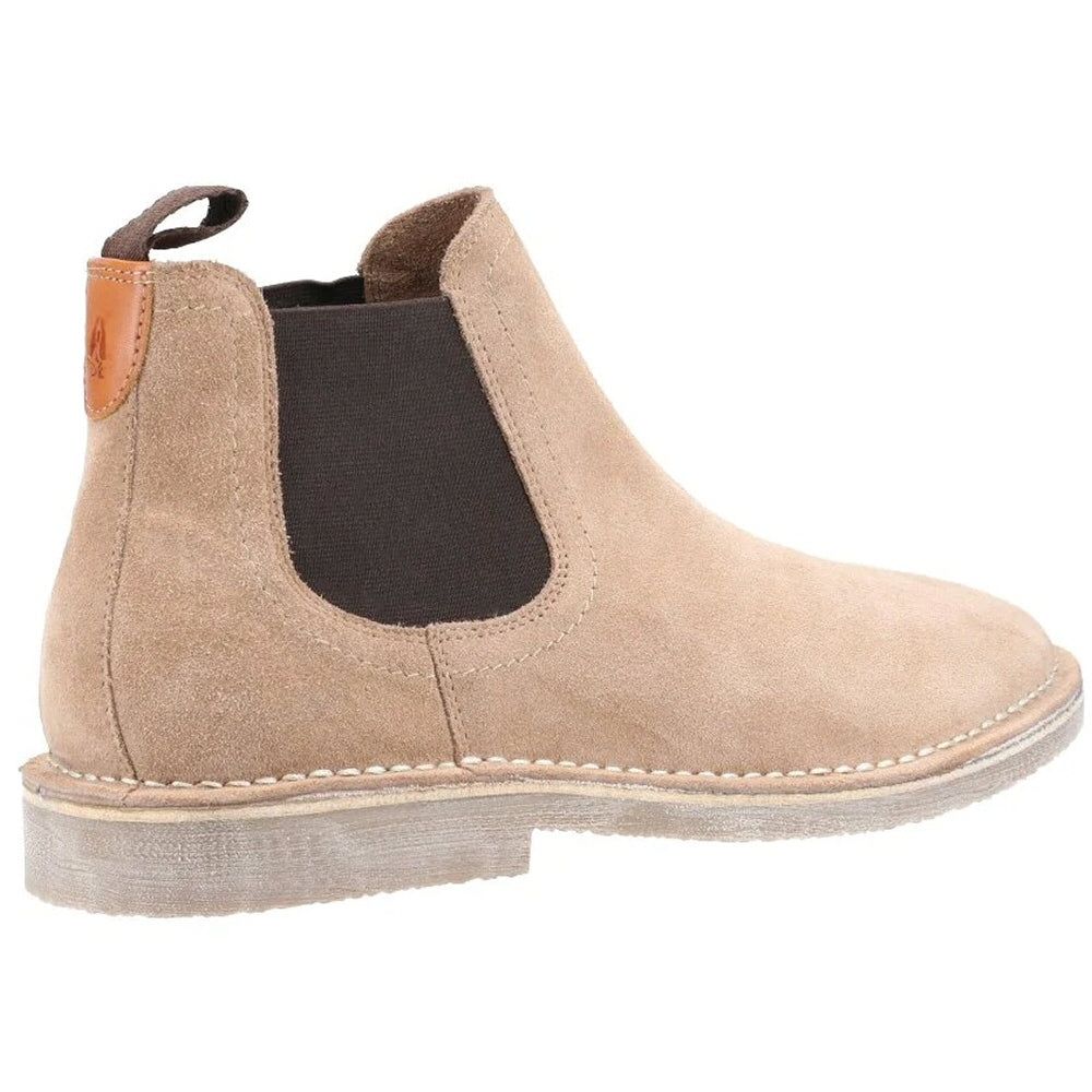 Hush Puppies Shaun Slip-On Suede Chelsea Desert Boots Sand