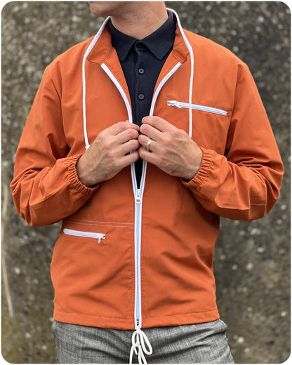 Adaptor Clothing Retro Sixties Replica Windbreaker Burnt Orange