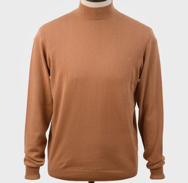 Art Gallery Terence Plain Turtle Neck Tobacco