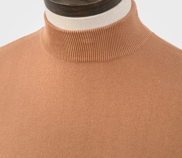 Art Gallery Terence Plain Turtle Neck Tobacco