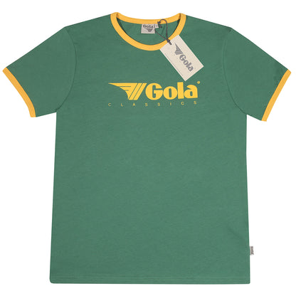 Gola Classic Logo Ringer T Shirt Green