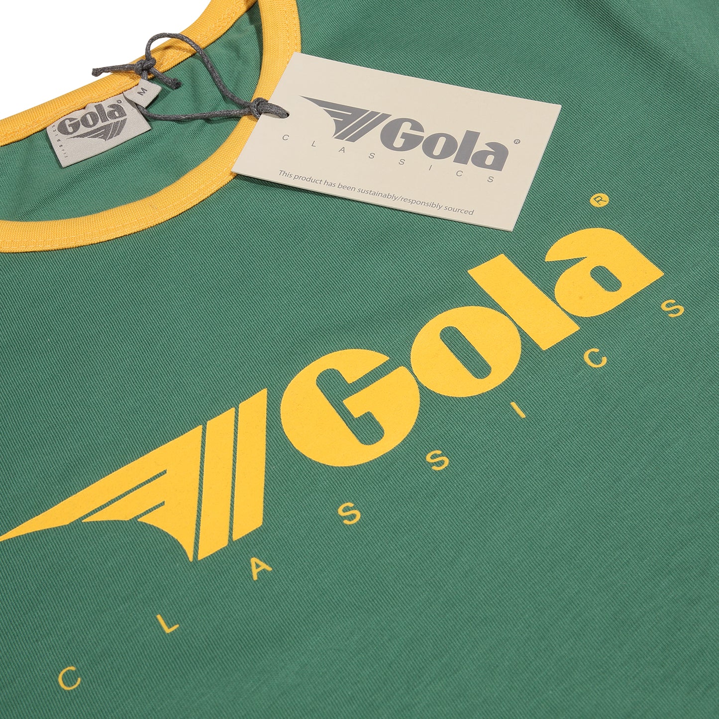 Gola Classic Logo Ringer T Shirt Green